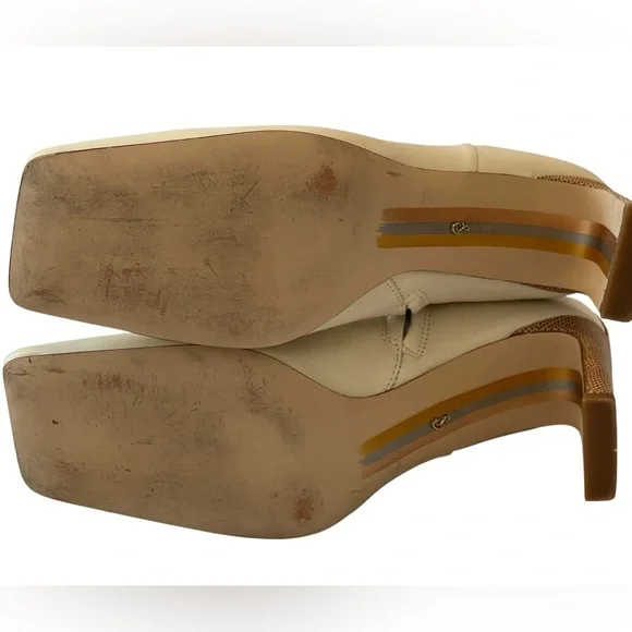 Sam Edelman Anika Cream Bootie Embossed Lizard Size 8 Mob Wife Neutral Reptile - Picture 5 of 9